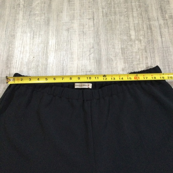Max Mara Plus Size Marina Rinaldi Womens Sz 20 Elastic Waist Career Pants Black - Picture 5 of 9